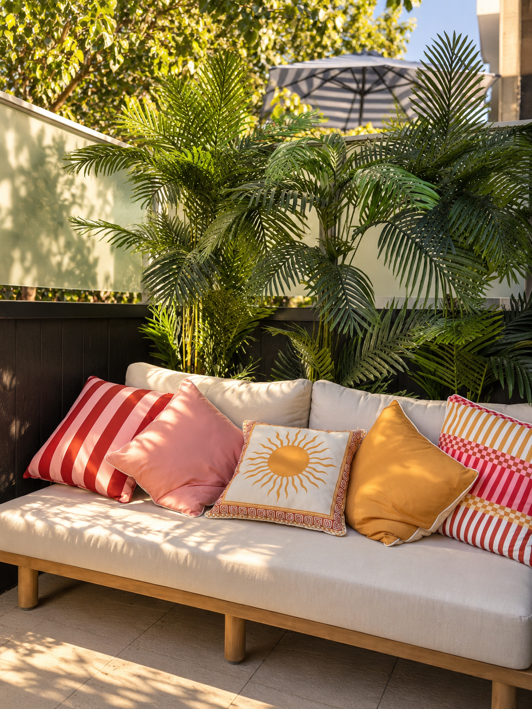 UV treated artificial palm 180cm styled at home