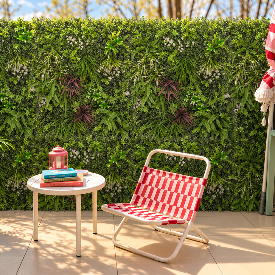 South East Coastal artificial green wall on a patio